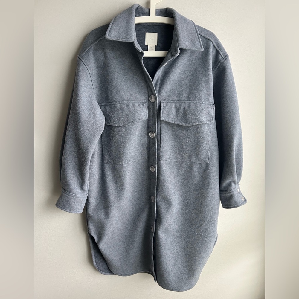 H&M Gray Button-Up Jacket